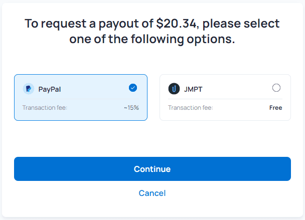 Honeygain payout request paypal